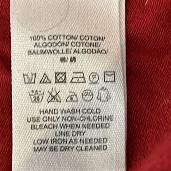 Free People Womens VNeck Long Sleeve Peasant Blouse Size Small Red Lined - Picture 7 of 8